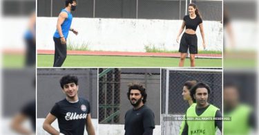 Disha, Tiger, Arjun & Ibrahim play football