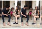 John Abraham with Priya's wife & pet dog