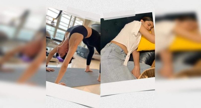 Deepika expectations vs. reality workout pic