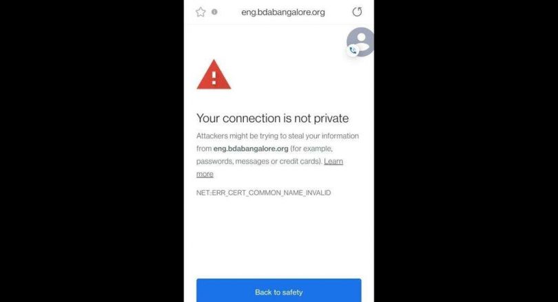 BDA failed to update the website security license