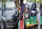 Speed up Audi Rams Auto in Hyderabad, kill pub workers