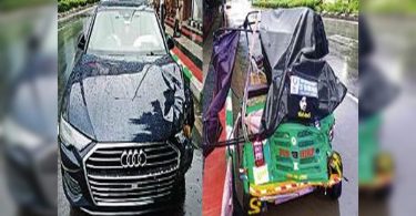Speed up Audi Rams Auto in Hyderabad, kill pub workers
