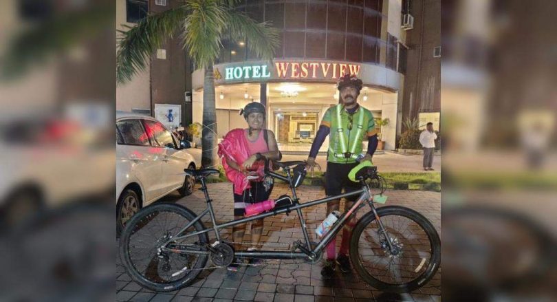 Go 6,000 km with tandem bicycle