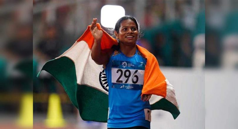 Dutee Chand qualifies for the Tokyo Olympics in 100m and 200 m events