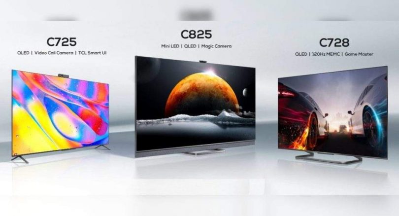 TCL C825 Mini LED TV 4K with a 1080p camera, C725 and C728 QLED TV 4K launched in India: prices, specifications, and more