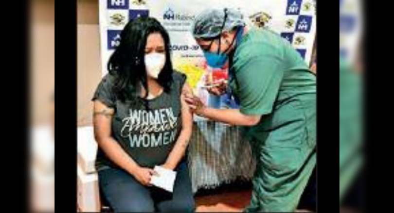 Kolkata: Vax drive at school for staff, students, locals