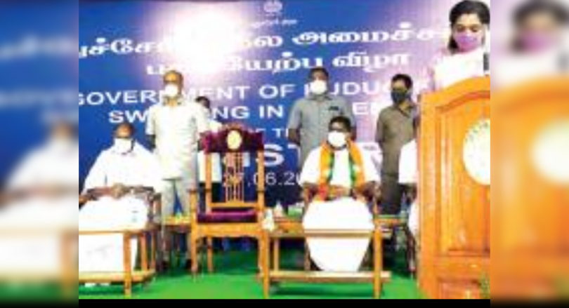 5-member Pondy cabinet sworn in after more than 50 days
