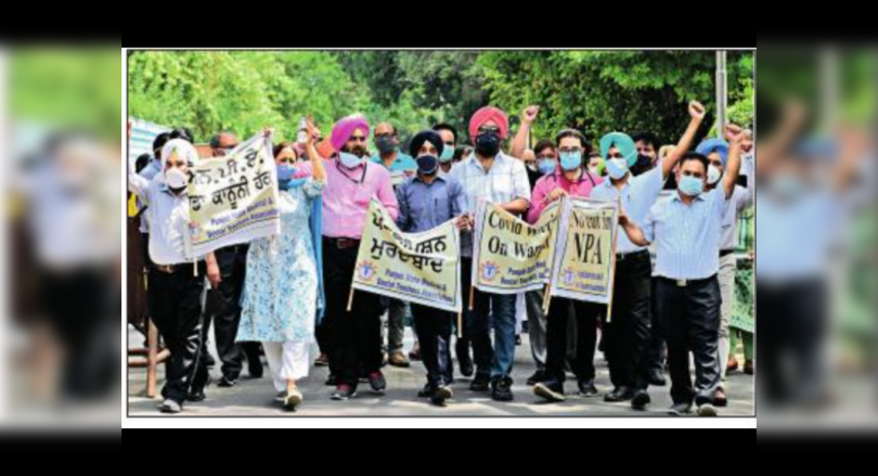 Punjab doctor broke down at a government hospital today