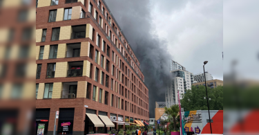 Big Fire broke near the London Gajah & Castle Station