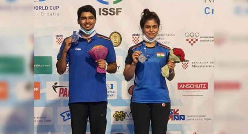 ISSF WC: Manu, Saurabh settle for silver in 10m air pistol mixed team event