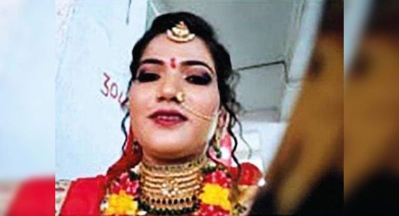 Student takes online exam in bridal finery in Gujarat