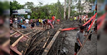 Navi Mum: 6 labourers injured as welcome arch collapses