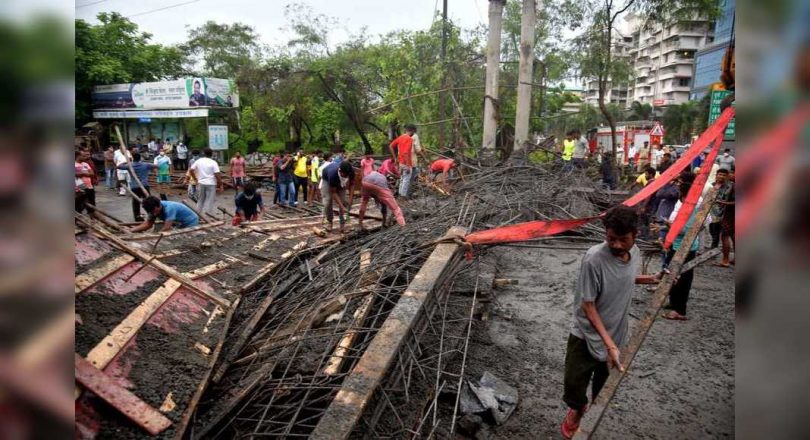 Navi Mum: 6 labourers injured as welcome arch collapses