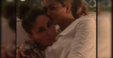Kareena Kapoor gets a kiss from BFF Amrita