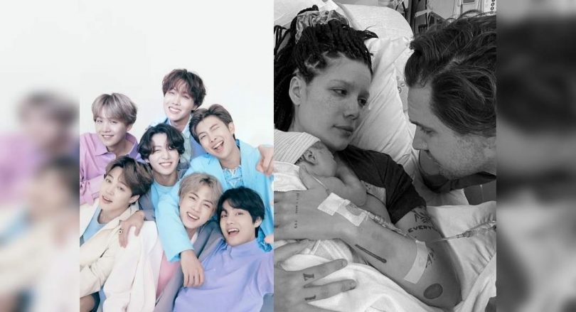 BTS congratulations on Halsey at the birth of a baby