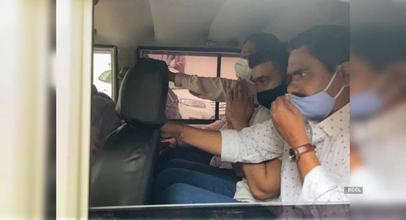 Raj Kundra greeted PAPs with a folded hand