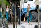 Deepika was seen in the Shakun Batra movie set