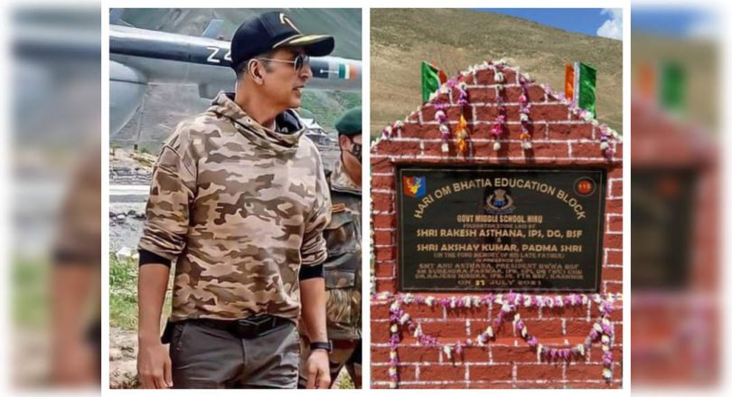 Akshay donated Rs 1 Cr to school in Kashmir