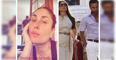 Kareena gives a glimpse of Saif's exercise