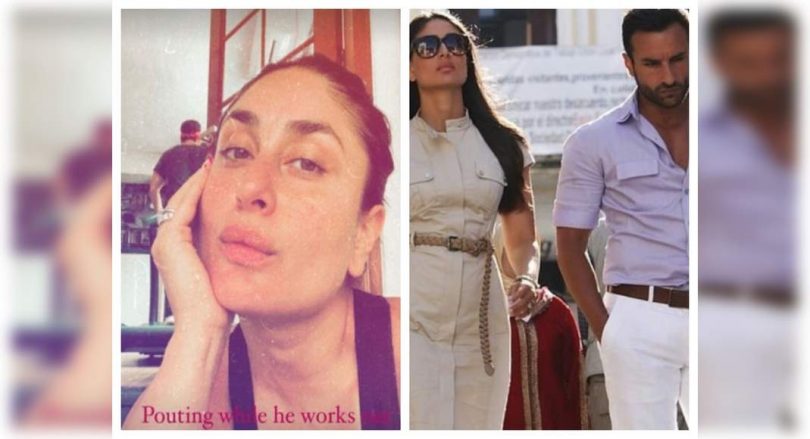 Kareena gives a glimpse of Saif's exercise