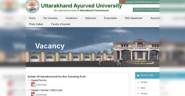 Uttarakhand Recruitment University Ayurved 2021: Valid Offline for Lab Technician 63, Maid & Other Posts