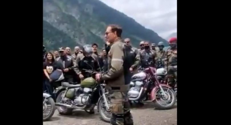 'When the army commander leads from the front ...': Troops sharing a bicycle rally video dedicated to cargil martyrs