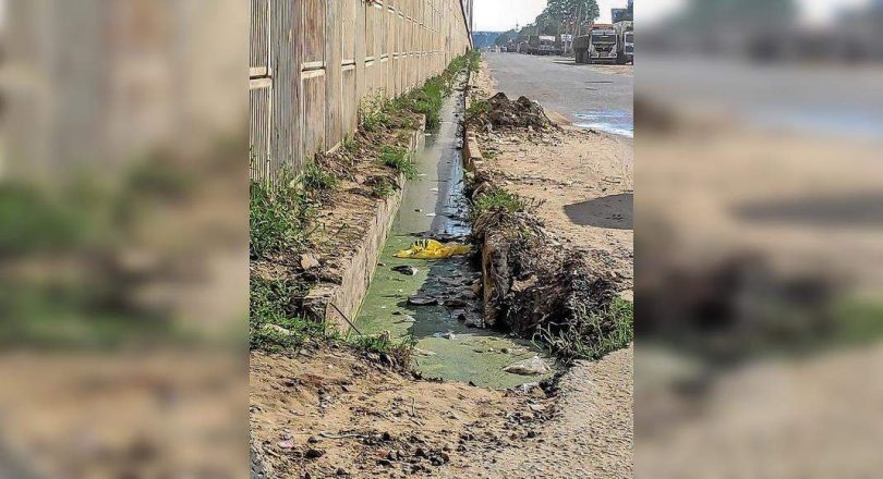 'Drain under the flyover is clogged with waste'