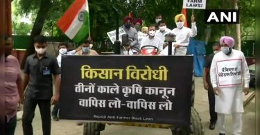 Rahul Gandhi pushed the tractor to parliament to protest the 'Black' agricultural law