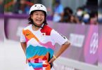 Momiji Nishiya, 13, won the first women's skateboard