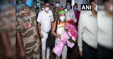 Olympic silver-medal Mirabai Chanu returned to a warm reception