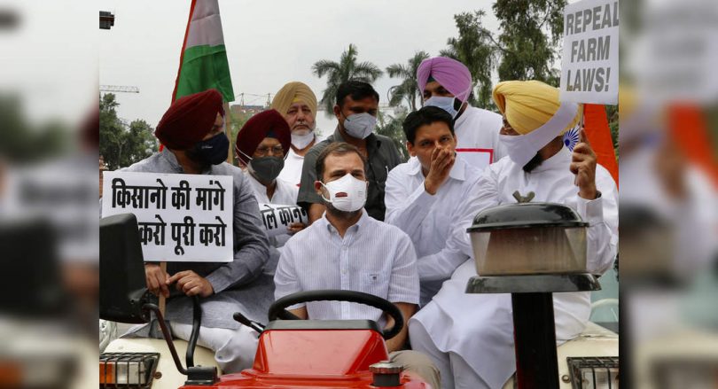 Agriculture Act: Rahul encourages tractors to parliament; Theater, BJP said
