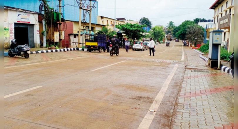 The road in the industrial area gets a makeover