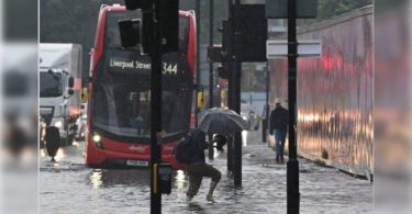 London Cleaning After Flash Flooding Drenches Homes, Subway