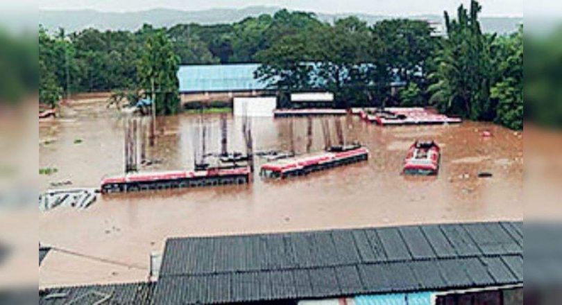 In the midst of the flood, St staff sits on a 9-hour bus with RS 9 Lakh