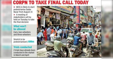 Aware of the bazaar will soon be free of vehicles