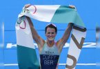 Flora Duffy won the Women's Triathlon for the First Olympic Golden Bermuda