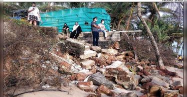 Goa: Steps of the Sernabatim Beach are reduced to debris