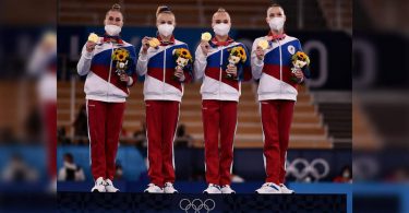 Russian woman wins the Final Team Gammnastics Olympics after leaving Biles