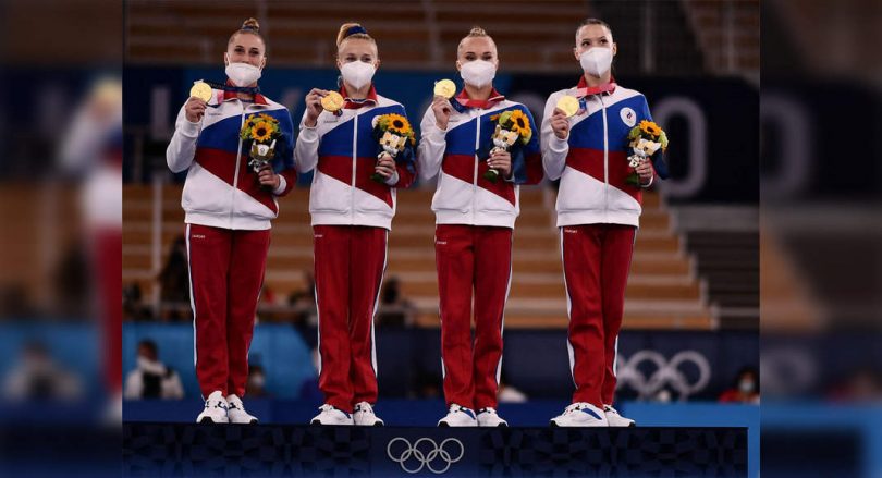 Russian woman wins the Final Team Gammnastics Olympics after leaving Biles