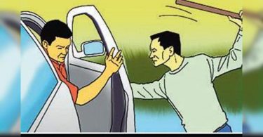 Bizman struggled, thrown from the car; DIES.