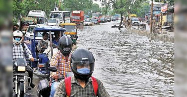 Rain, waterways that are clogged leave the flood roads