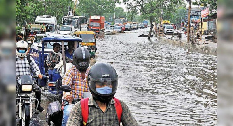 Rain, waterways that are clogged leave the flood roads