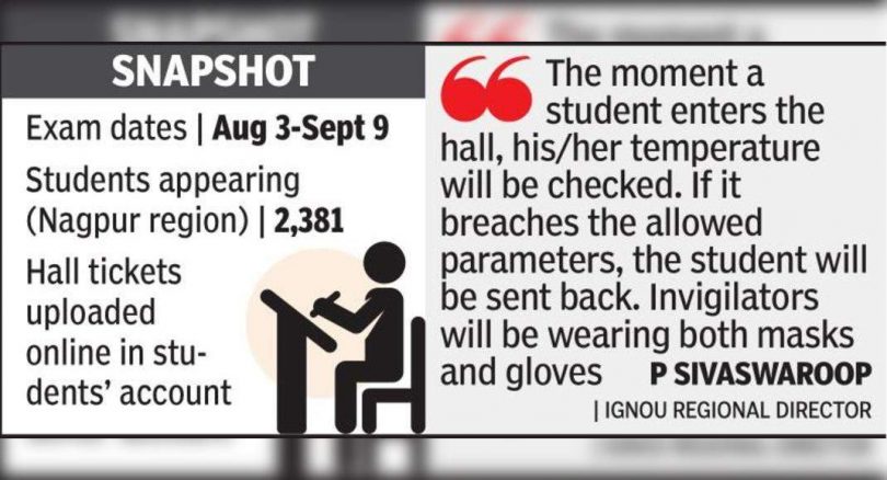 7 Vid District to accommodate the Ignou exam Starting August