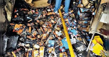 Two industrial units in a broken letter, no victims reported