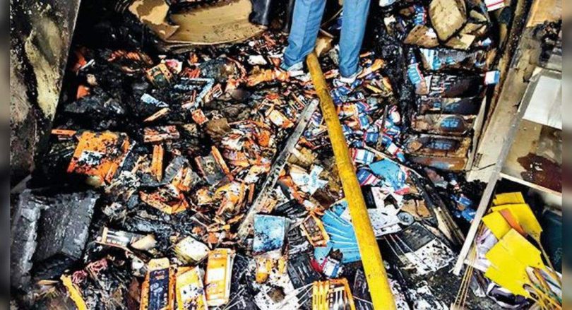 Two industrial units in a broken letter, no victims reported