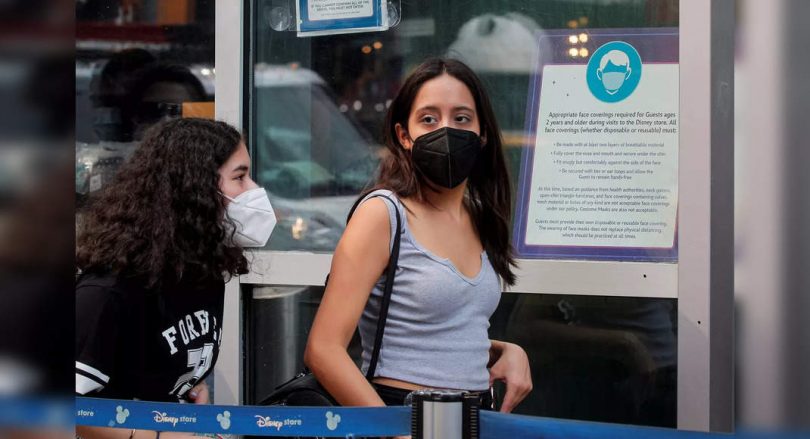 The US told people who were vaccinated in high Covid risk areas to cover again