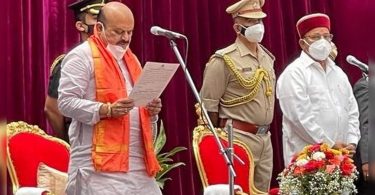 Basavaraj Bommai was sworn in as the minister of the new head of Karnataka