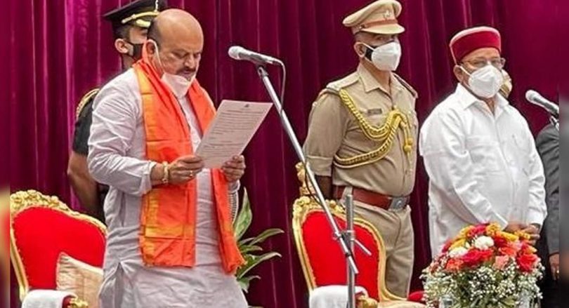 Basavaraj Bommai was sworn in as the minister of the new head of Karnataka