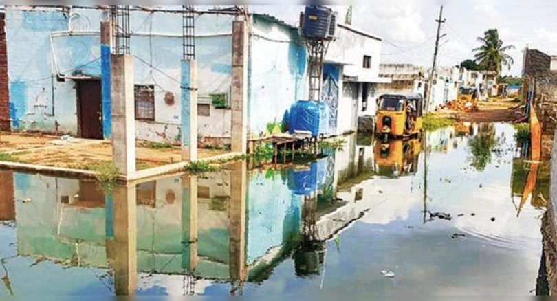 Rain Resing but Osman Nagar is still under water