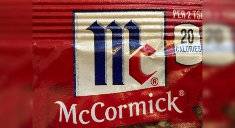 McCormick reminded some spices because of the problem of salmonella